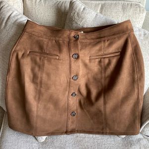 Velvet Mini Skirt | Fall Short Skirt Maurice’s Coffee Brown